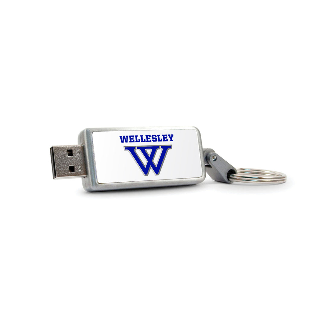 Wellesley College V2 Keychain USB 2.0 Flash Drive, Classic V1 - 32GB