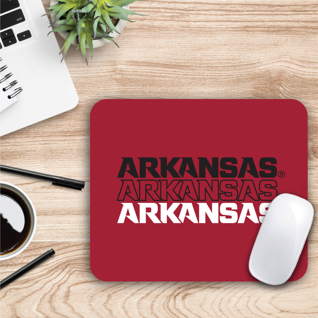 University of Arkansas - Fayetteville Triple Wordmark Mouse Pad (OC-ARK2-MH39A)