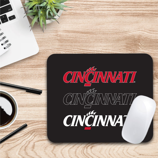 University of Cincinnati Triple Wordmark Mouse Pad (OC-CIN-MH39A)