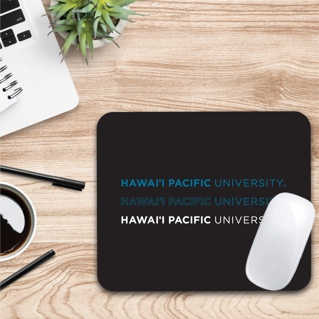 Hawaii Pacific University Triple Wordmark Mouse Pad (OC-HPU-MH39A)