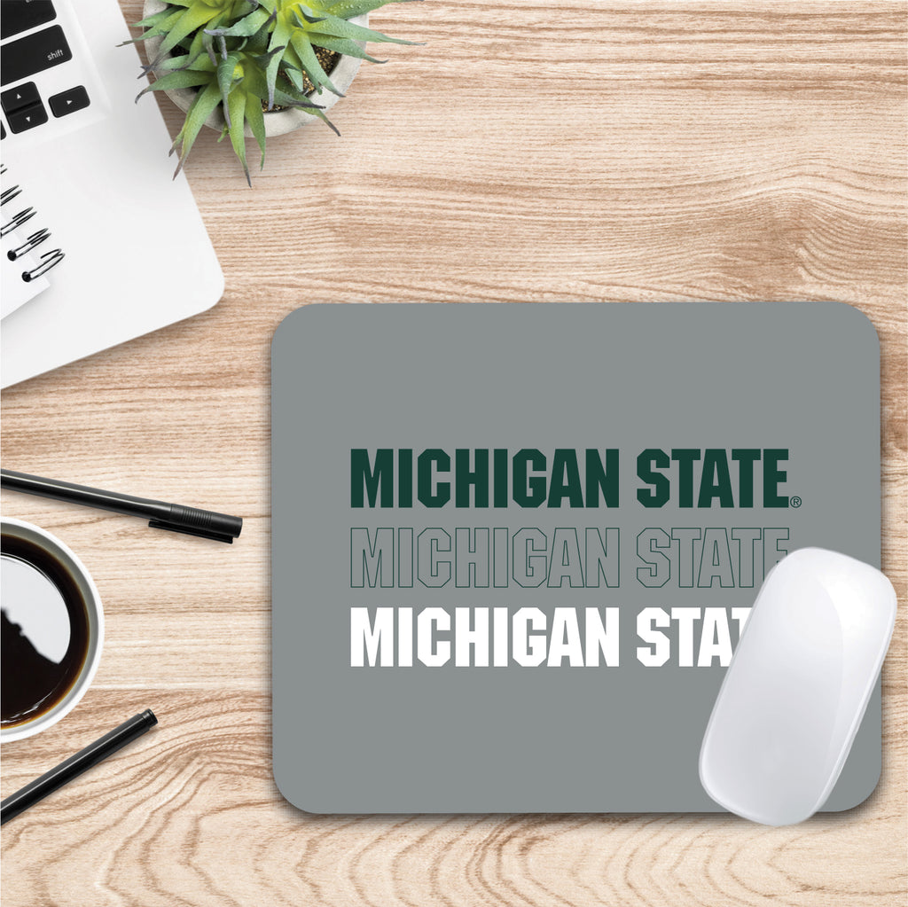 Michigan State University Triple Wordmark Mouse Pad (OC-MSU2-MH39A)