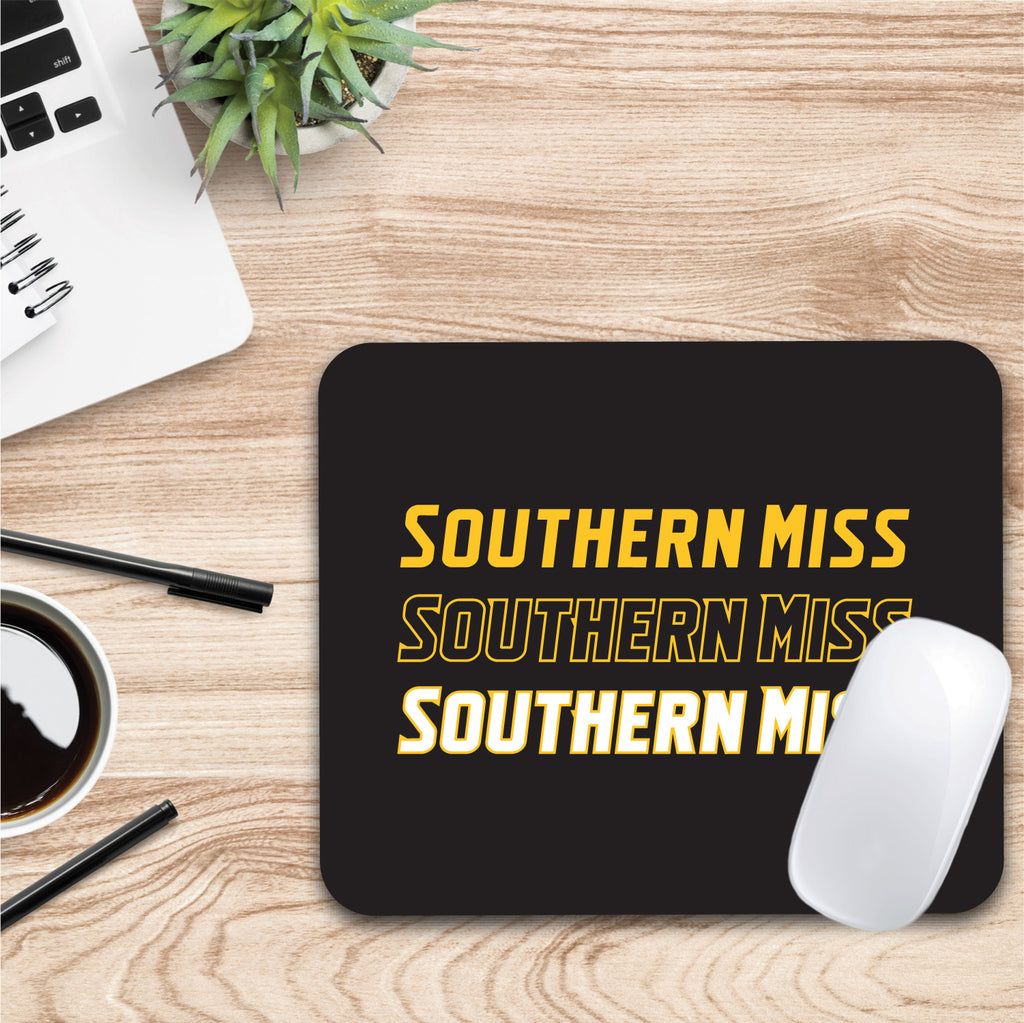 University of Southern Mississippi Triple Wordmark Mouse Pad (OC-USM2-MH39A)