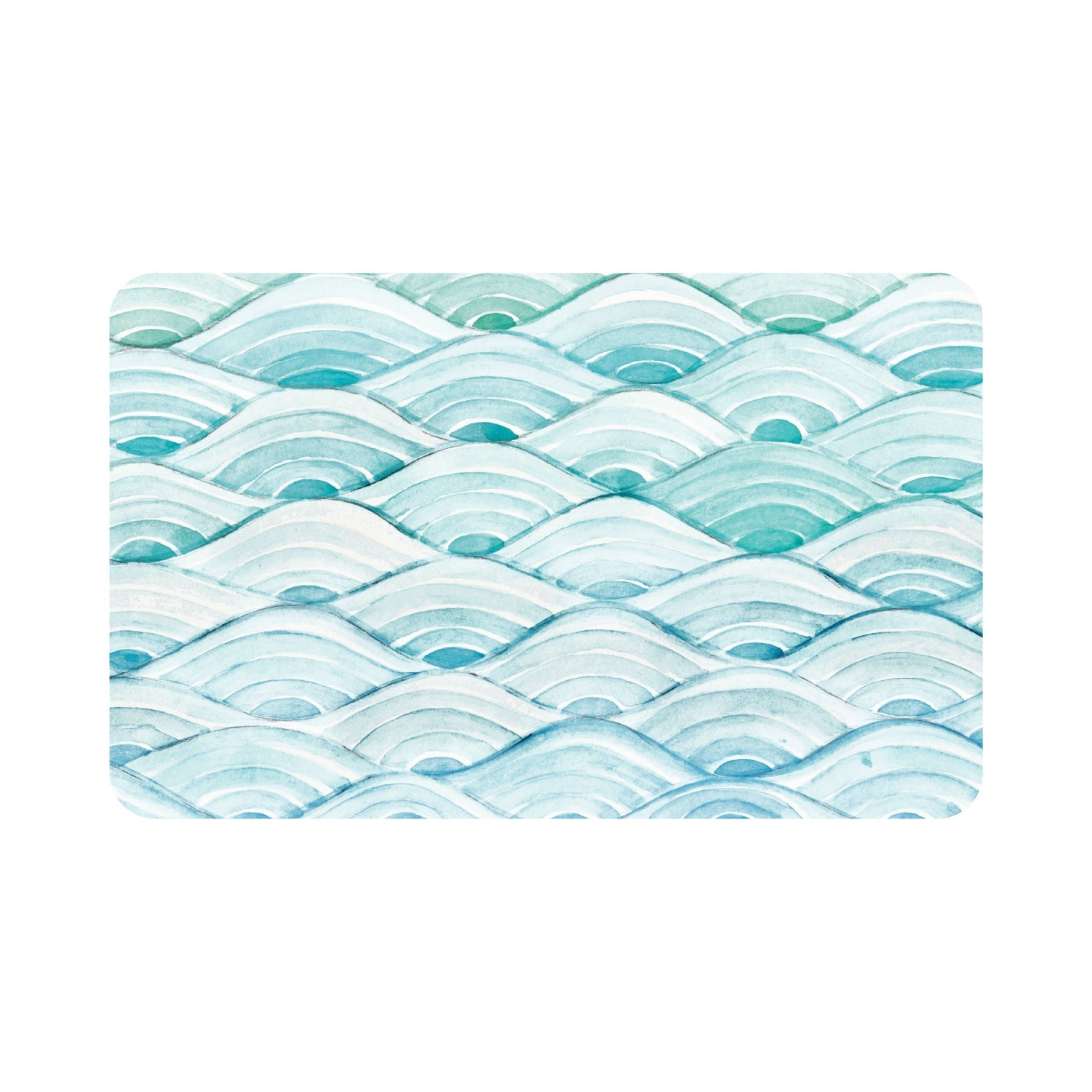 Prints Series Mouse Pad, Watercolor Waves