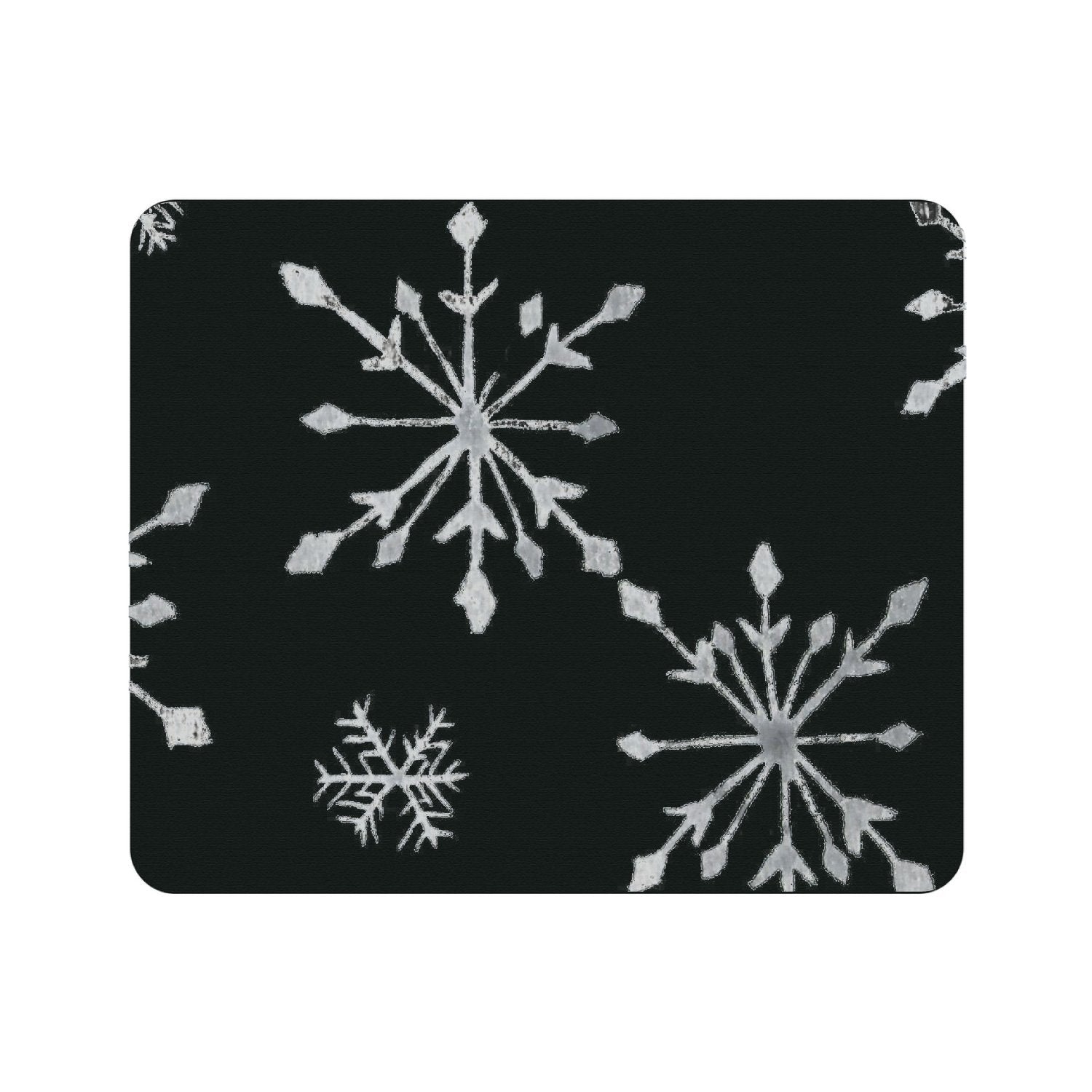 OTM Prints Black Mouse Pad, Snowfall