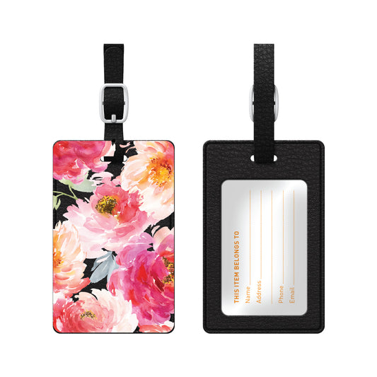 Watercolor Peonies Luggage Tag | OTM Essentials