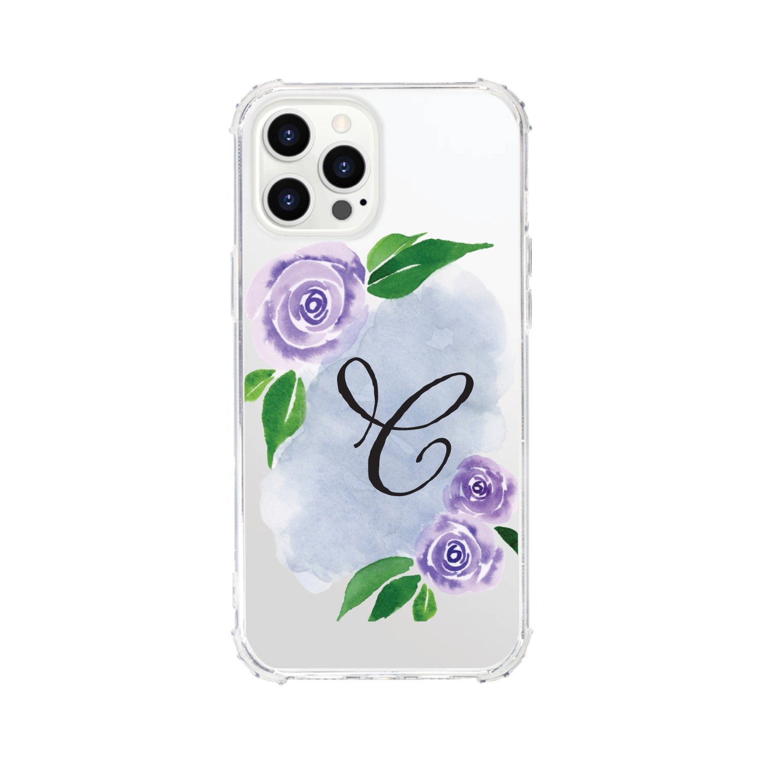 Phone Case, Monogram Floral Script