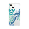 OTM Essentials iPhone Clear Tough Edge Phone Case, Green Leaves