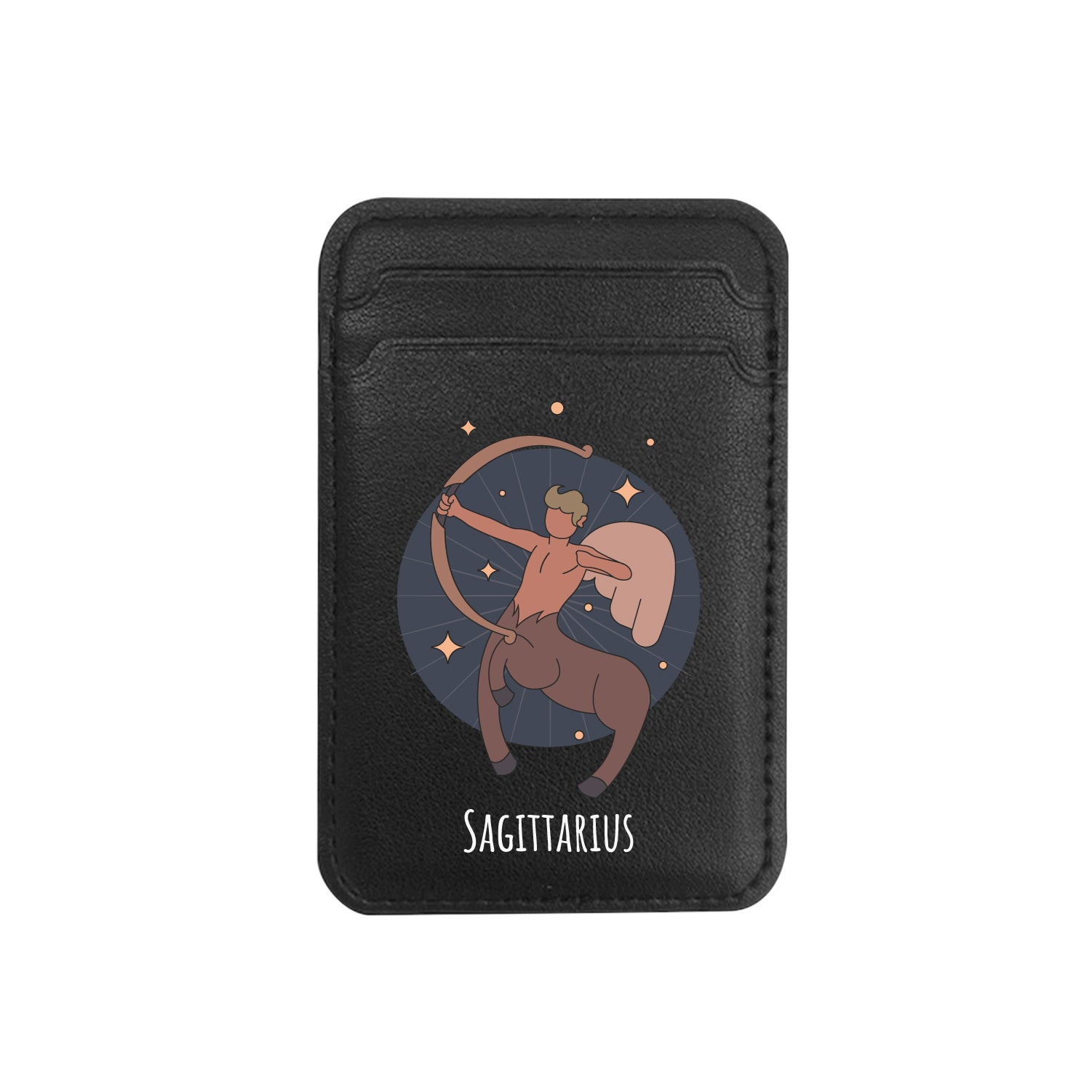 OTM Essentials Black Leather Wallet Sleeve (Top Load, Mag Safe), Cancer