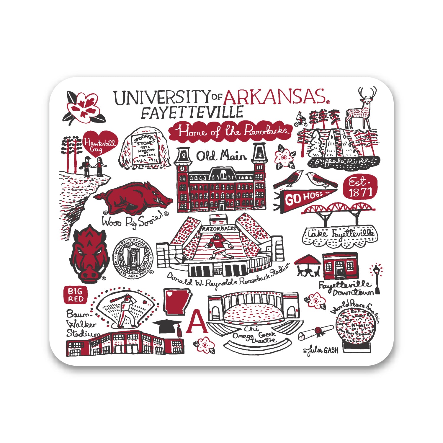 University of Arkansas - Fayetteville Mouse Pad | OTM Essentials