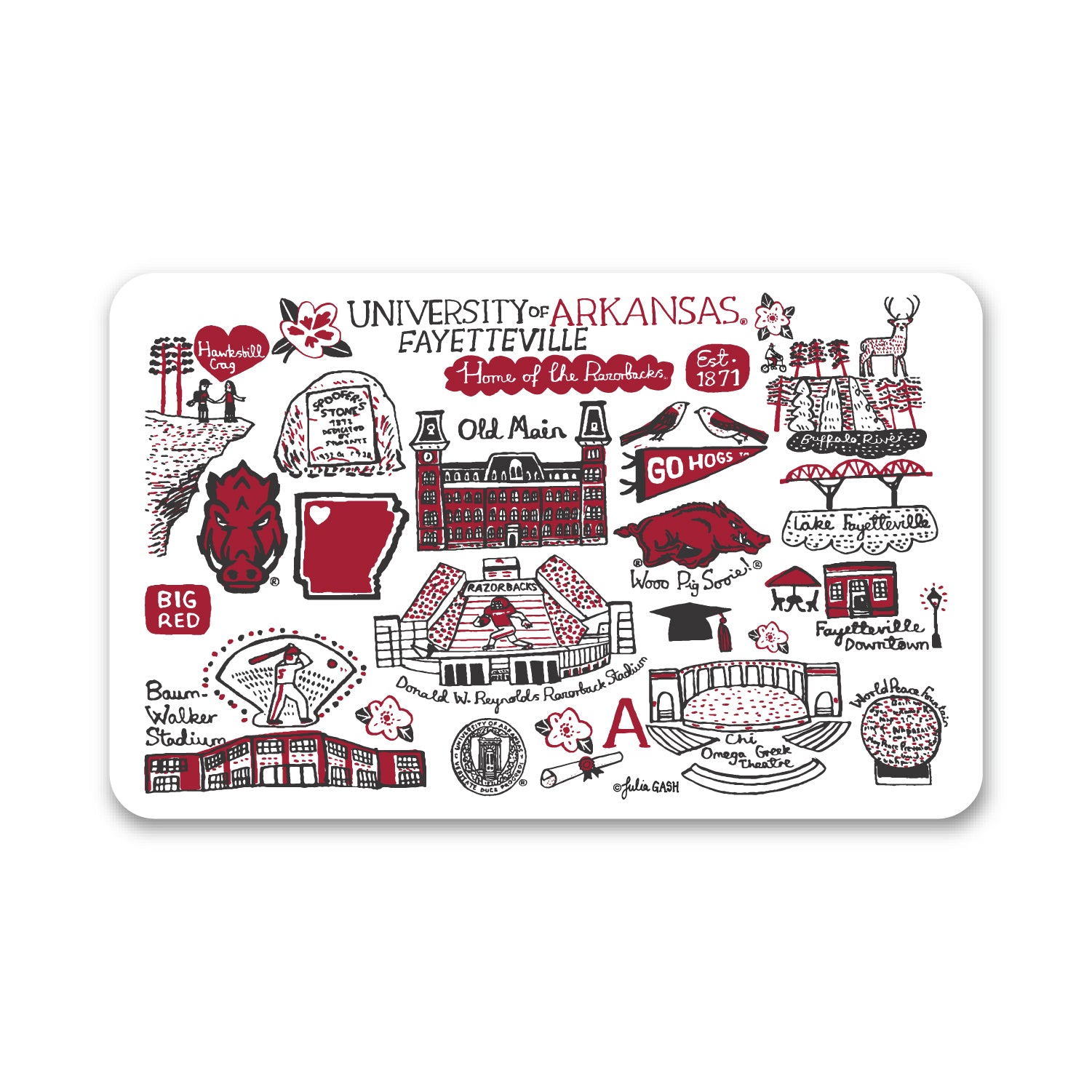 University of Arkansas - Fayetteville Mouse Pad | OTM Essentials