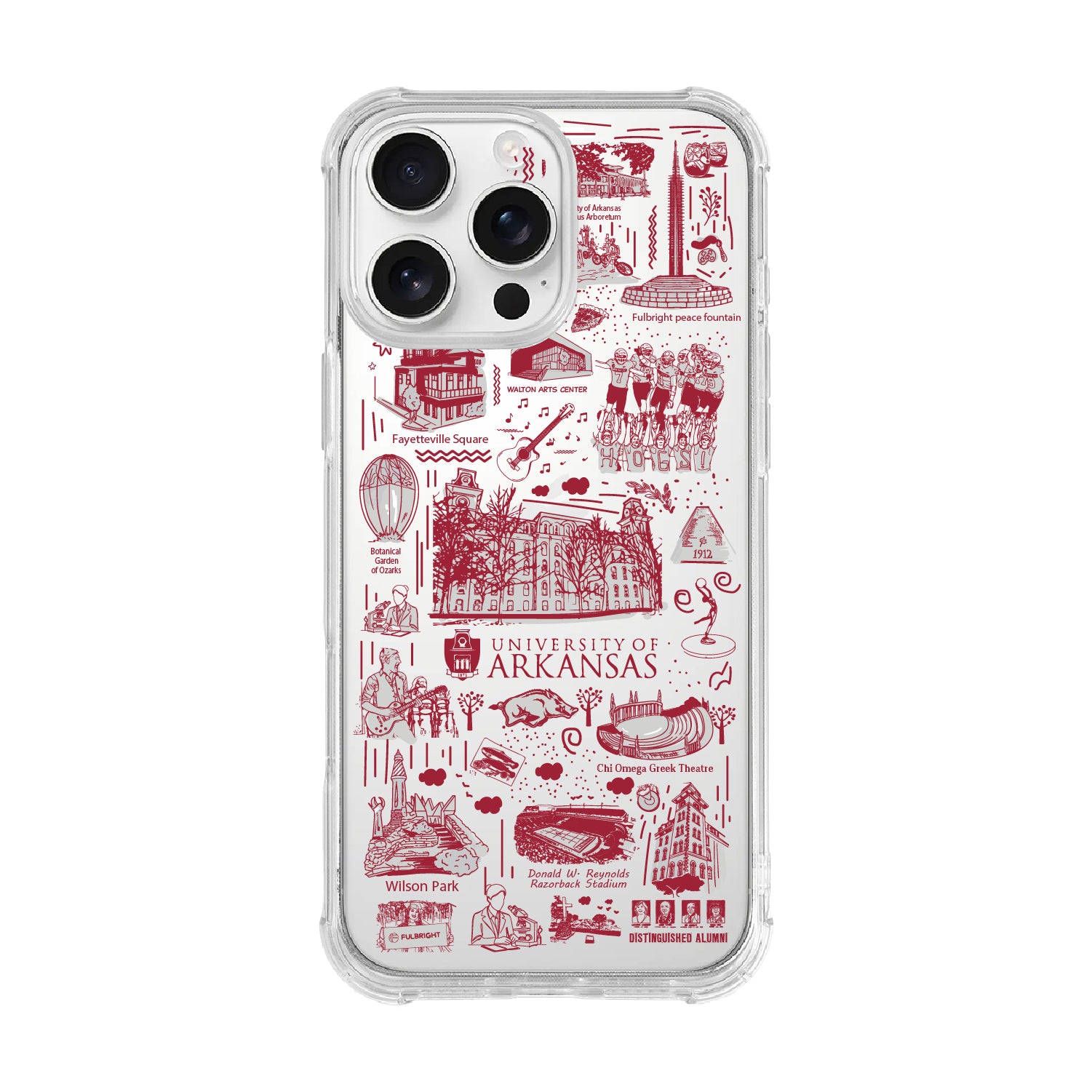 Phone Case, Tough Edge, University of Arkansas - Fayetteville