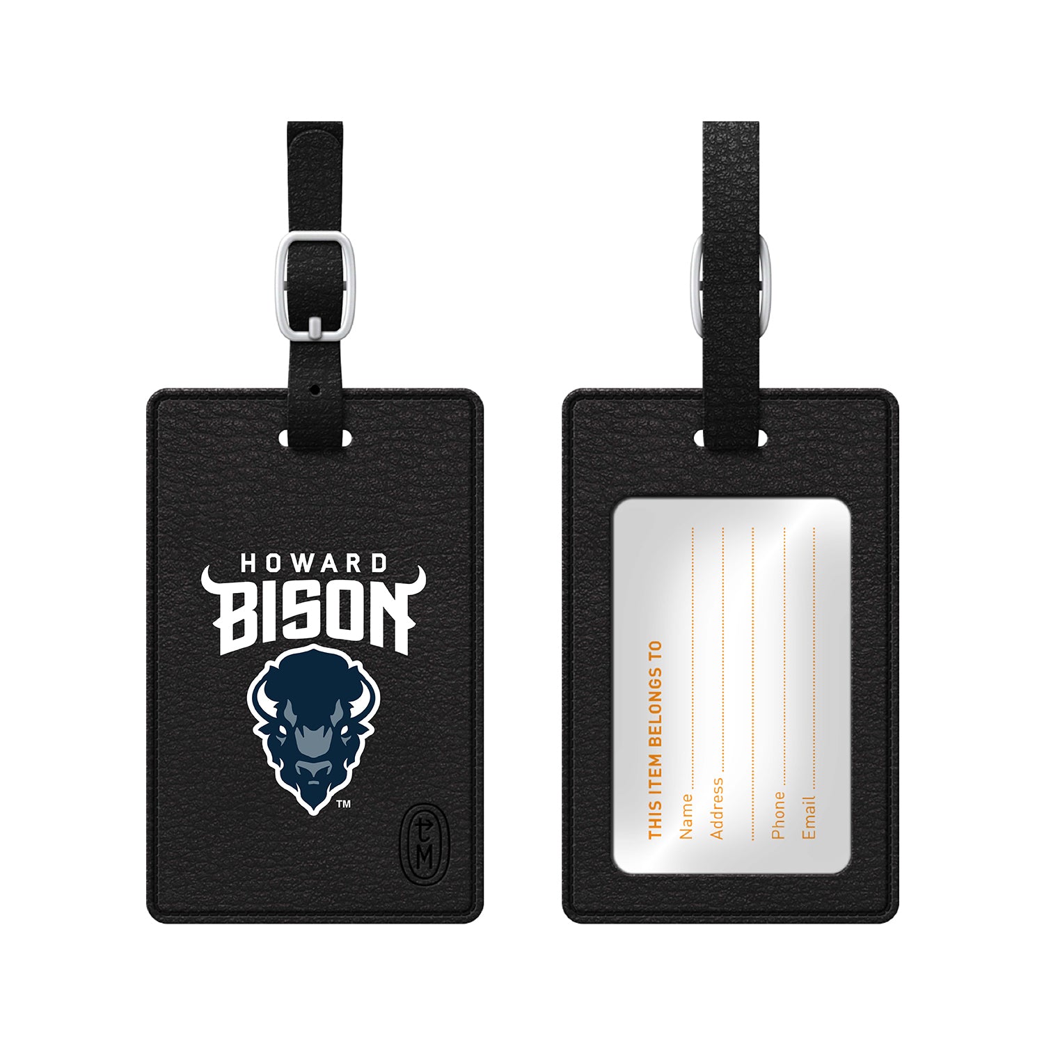 Luggage Tag, Faux Leather, Howard University