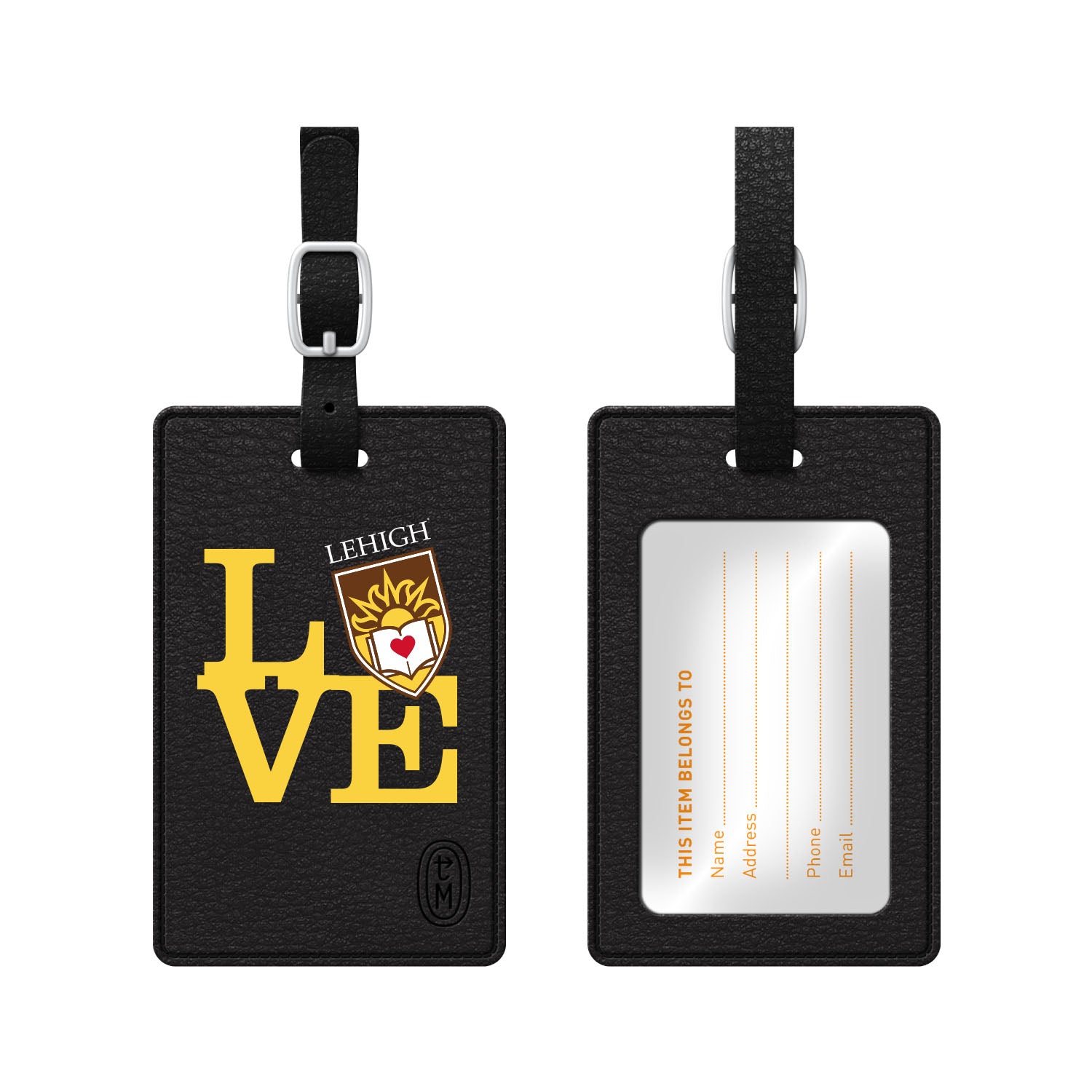 Luggage Tag, Faux Leather, Lehigh University