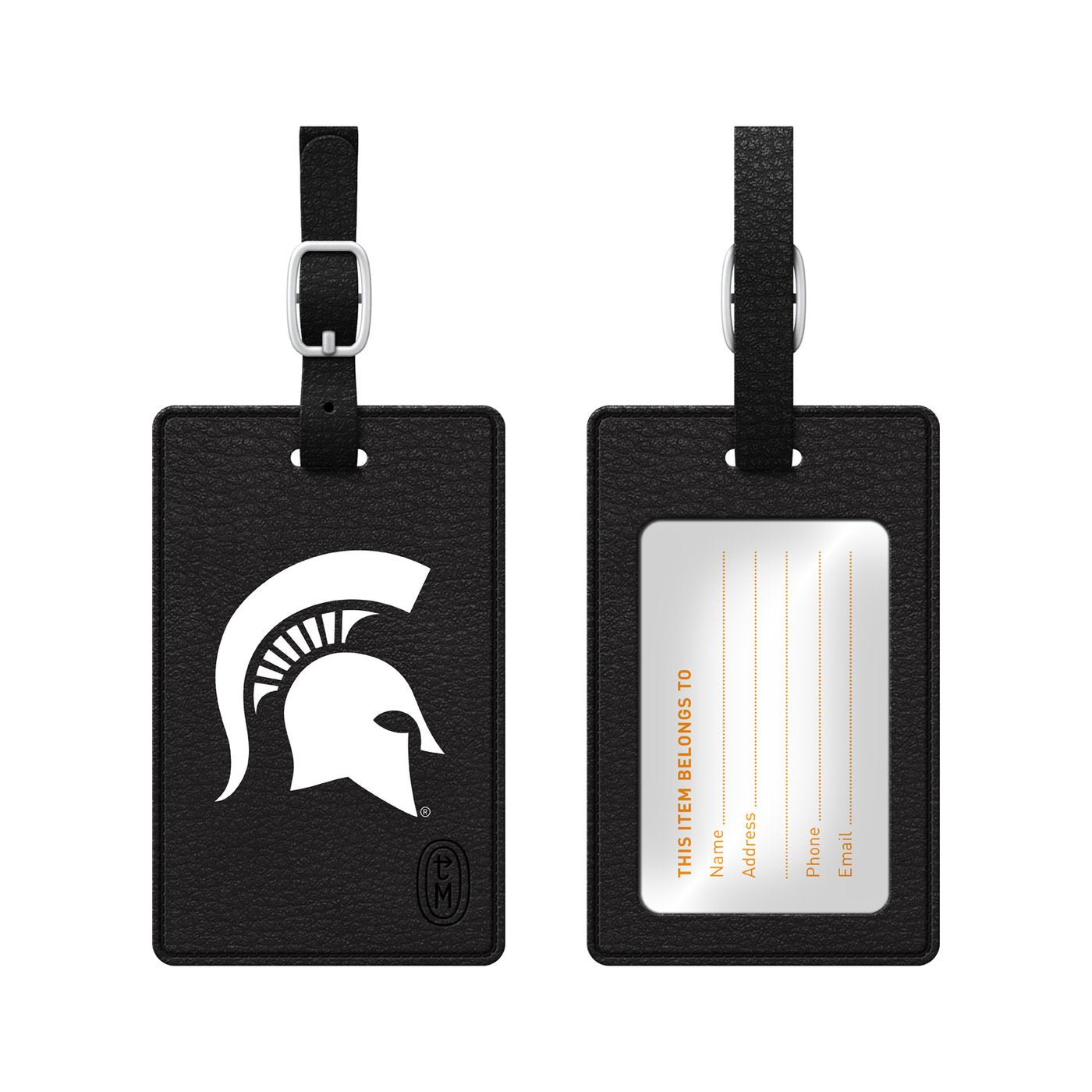 Michigan State University Faux Leather Luggage Tag