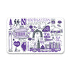 Mouse Pad, Fabric, Northwestern University