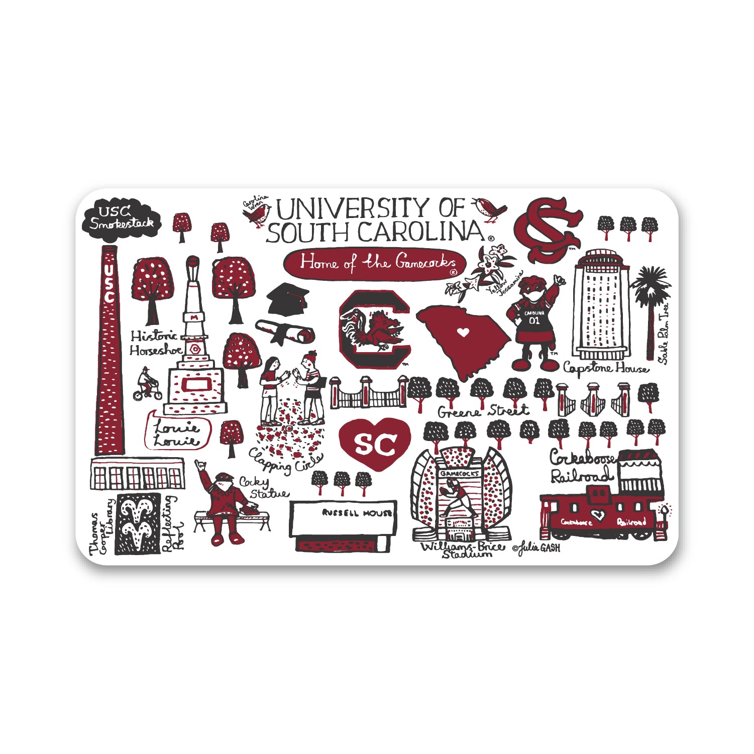 Mouse Pad, Fabric, University of South Carolina