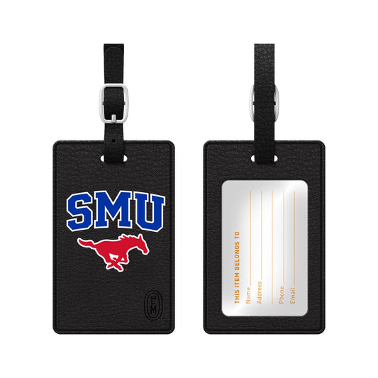 Luggage Tag, Faux Leather, Southern Methodist University