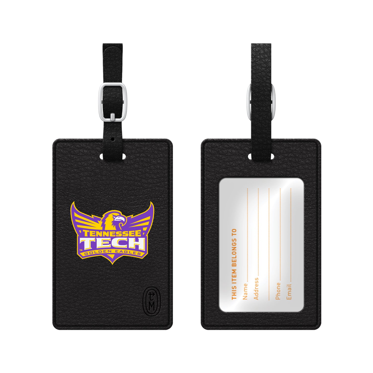 Luggage Tag, Faux Leather, Tennessee Technological University