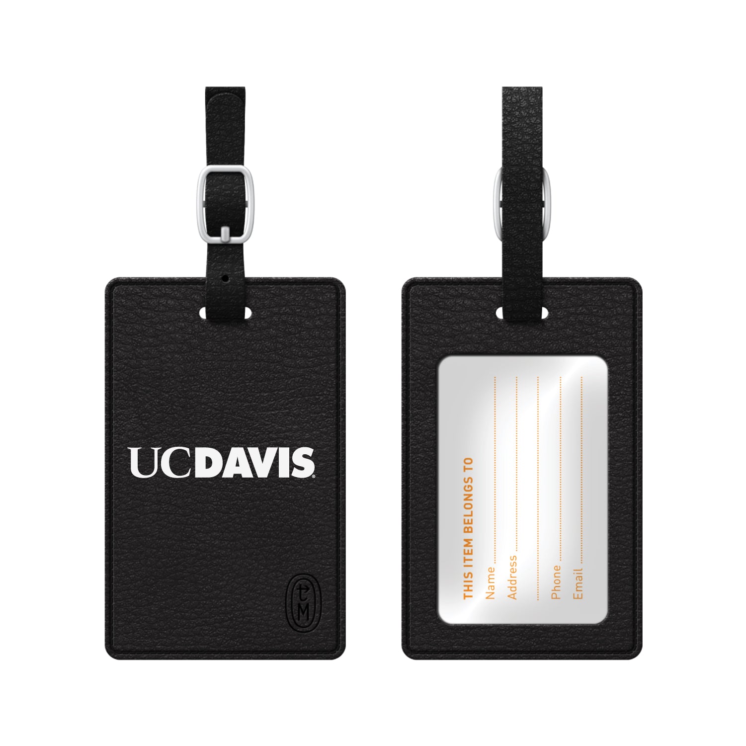 University of California - Davis Faux Leather Luggage Tag