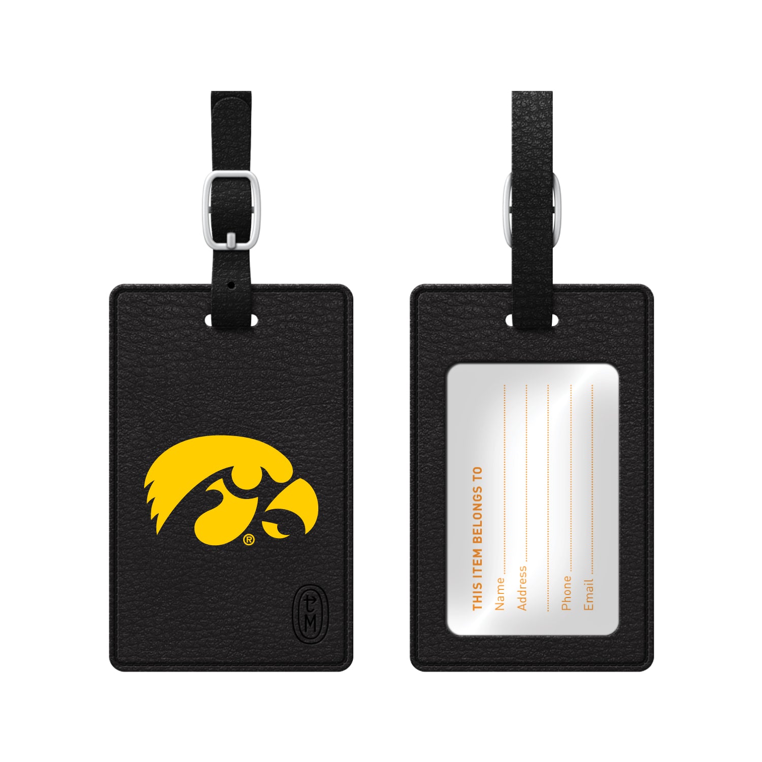 Luggage Tag, Faux Leather, The University of Iowa