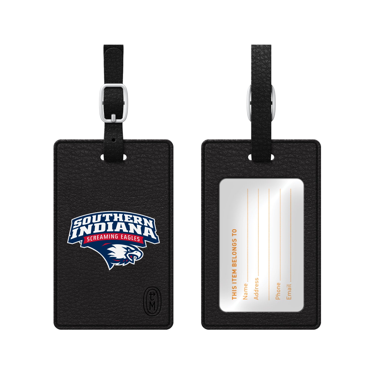 University of Southern Indiana Faux Leather Luggage Tag