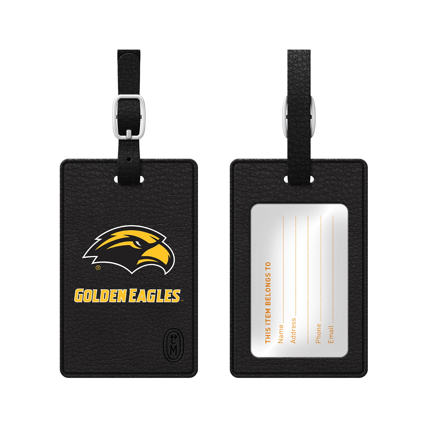 Luggage Tag, Faux Leather, University of Southern Mississippi