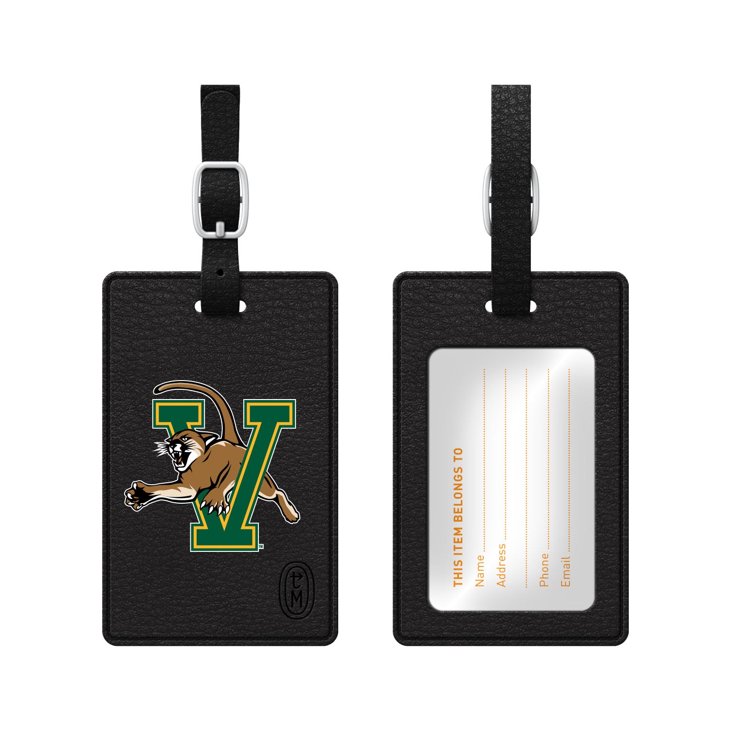 Luggage Tag, Faux Leather, University of Vermont