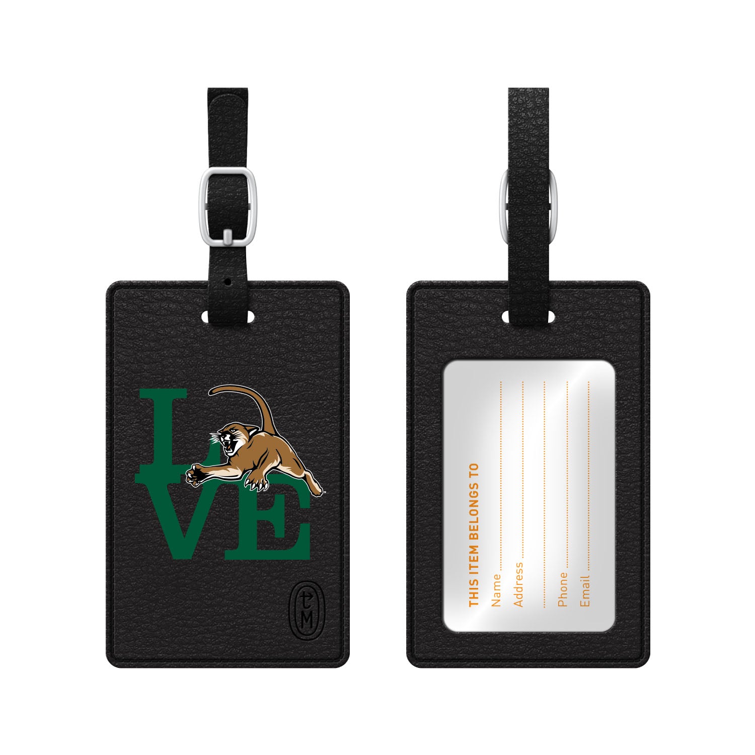 Luggage Tag, Faux Leather, University of Vermont