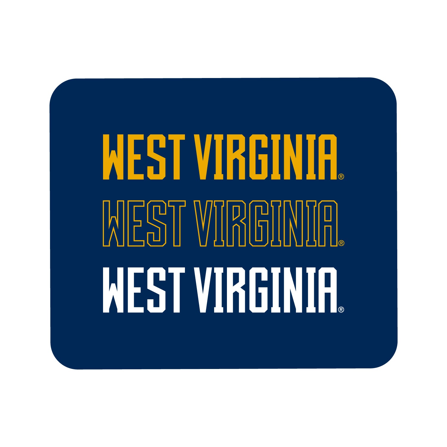 Mouse Pad, Fabric, West Virginia University