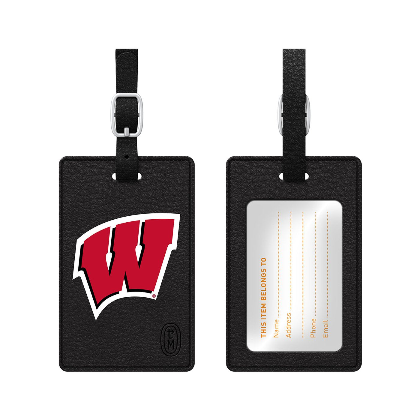 University of Wisconsin - Madison Faux Leather Luggage Tag