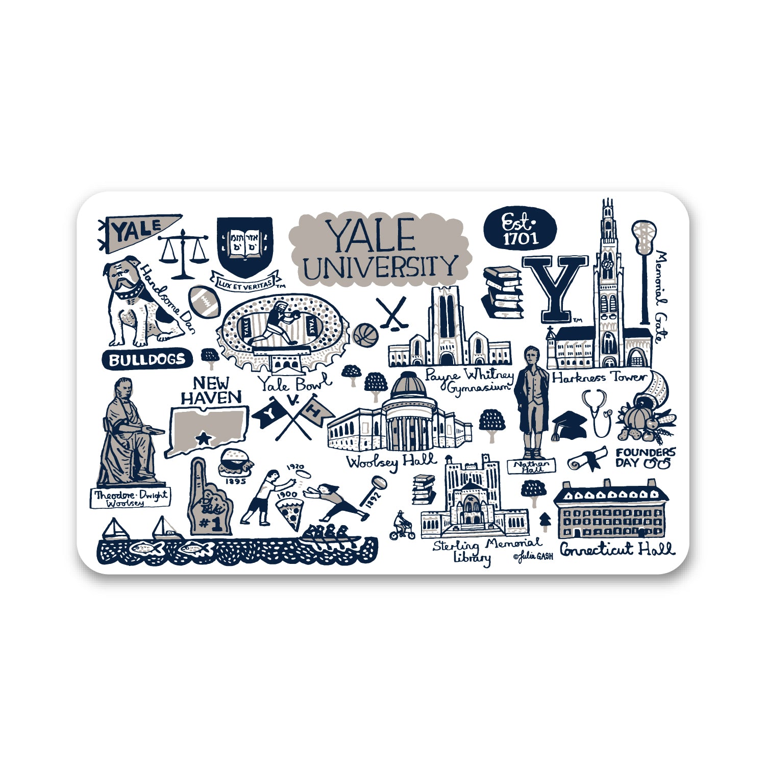 Mouse Pad, Fabric, Yale University