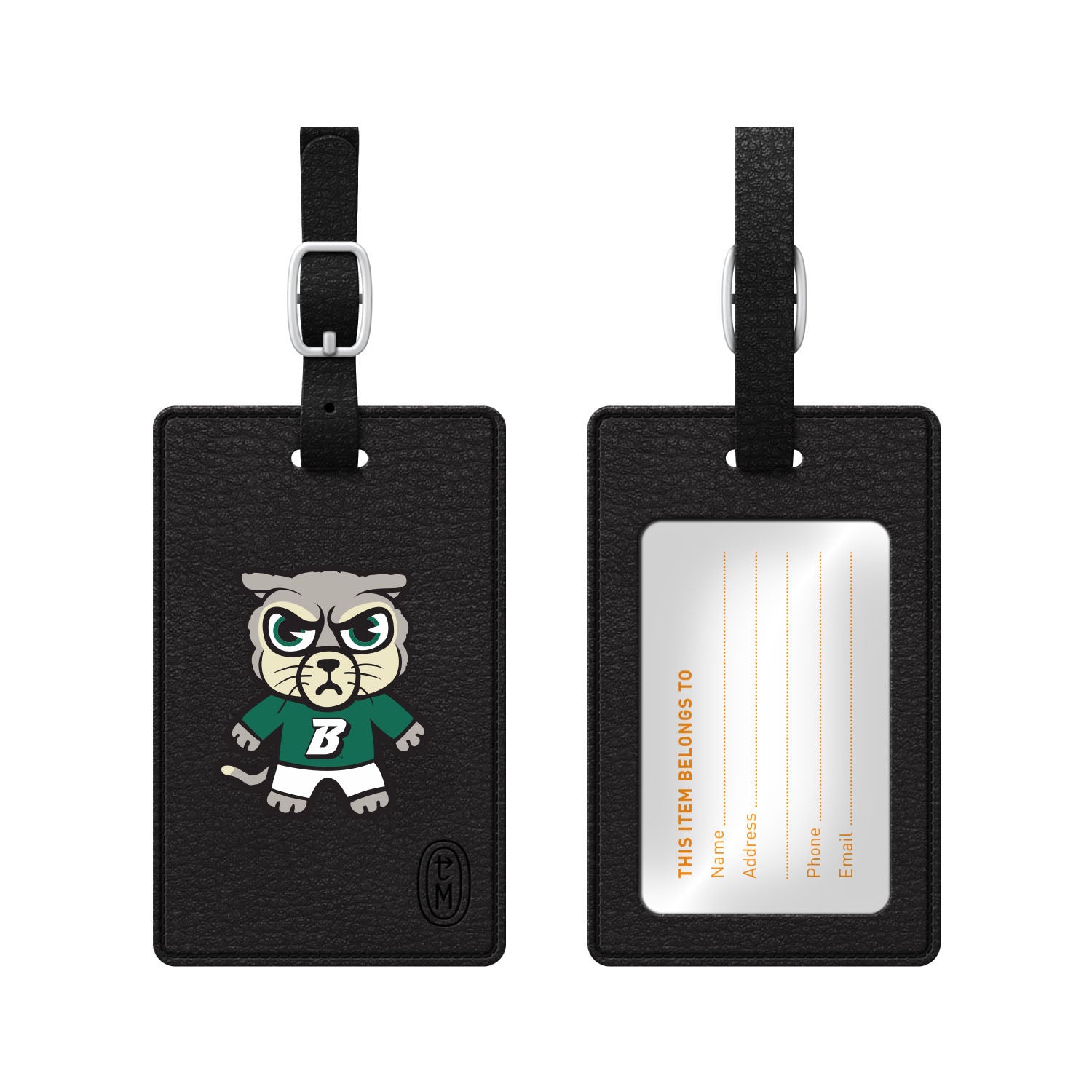 Luggage Tag, Faux Leather, Binghamton University