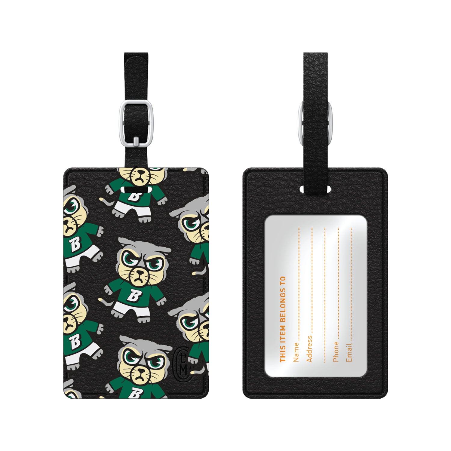 Luggage Tag, Faux Leather, Binghamton University