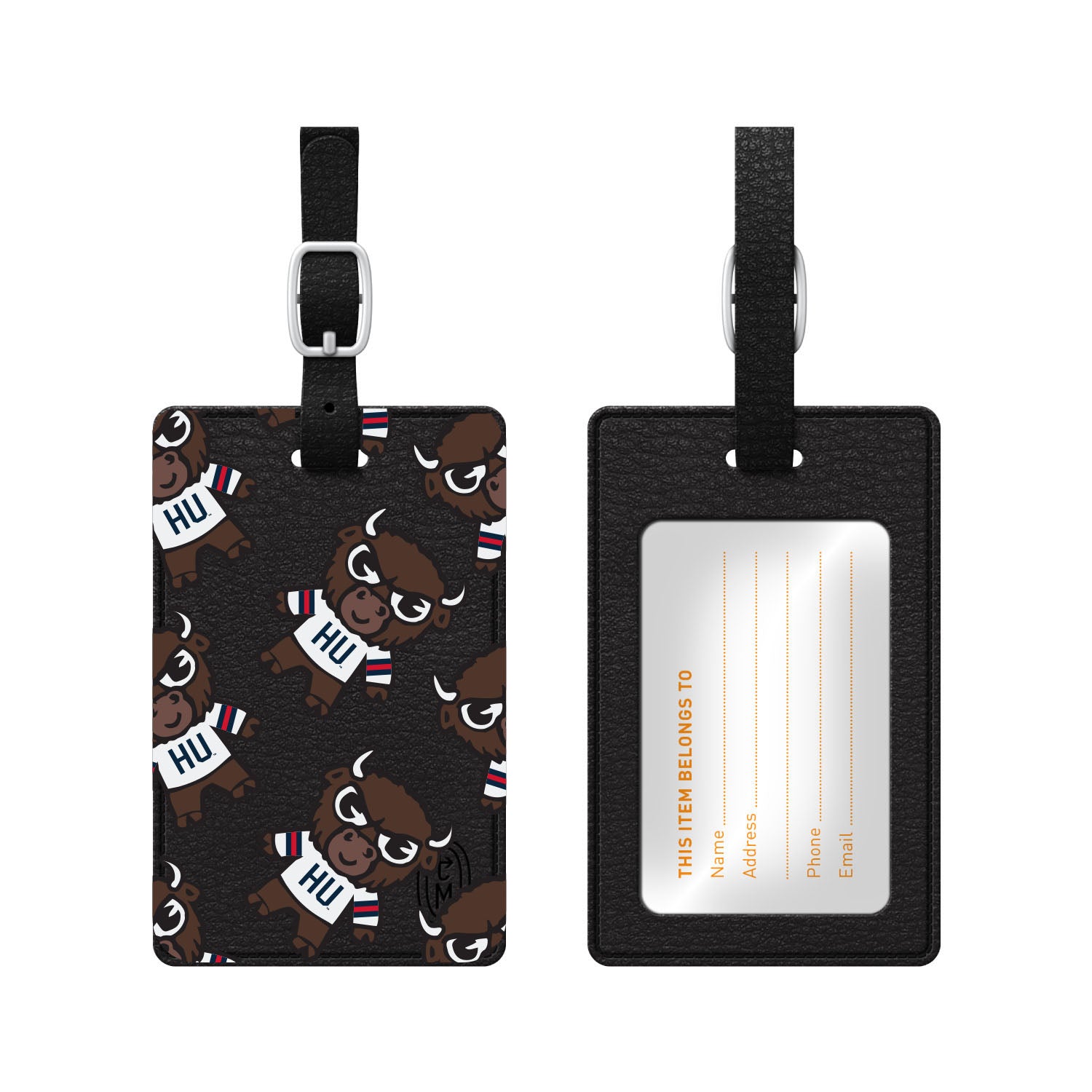 Luggage Tag, Faux Leather, Howard University