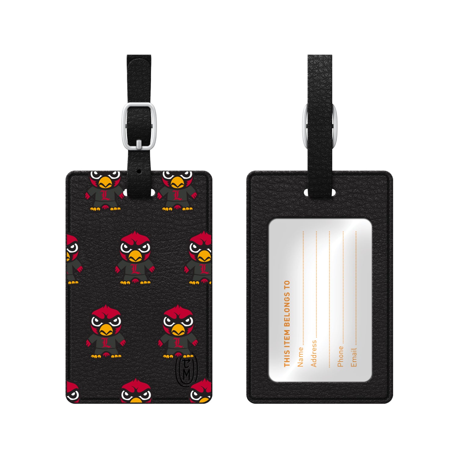 Luggage Tag, Faux Leather, University of Louisville