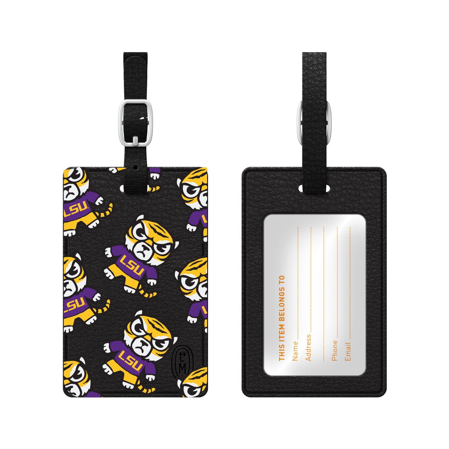 Luggage Tag, Faux Leather, Louisiana State University