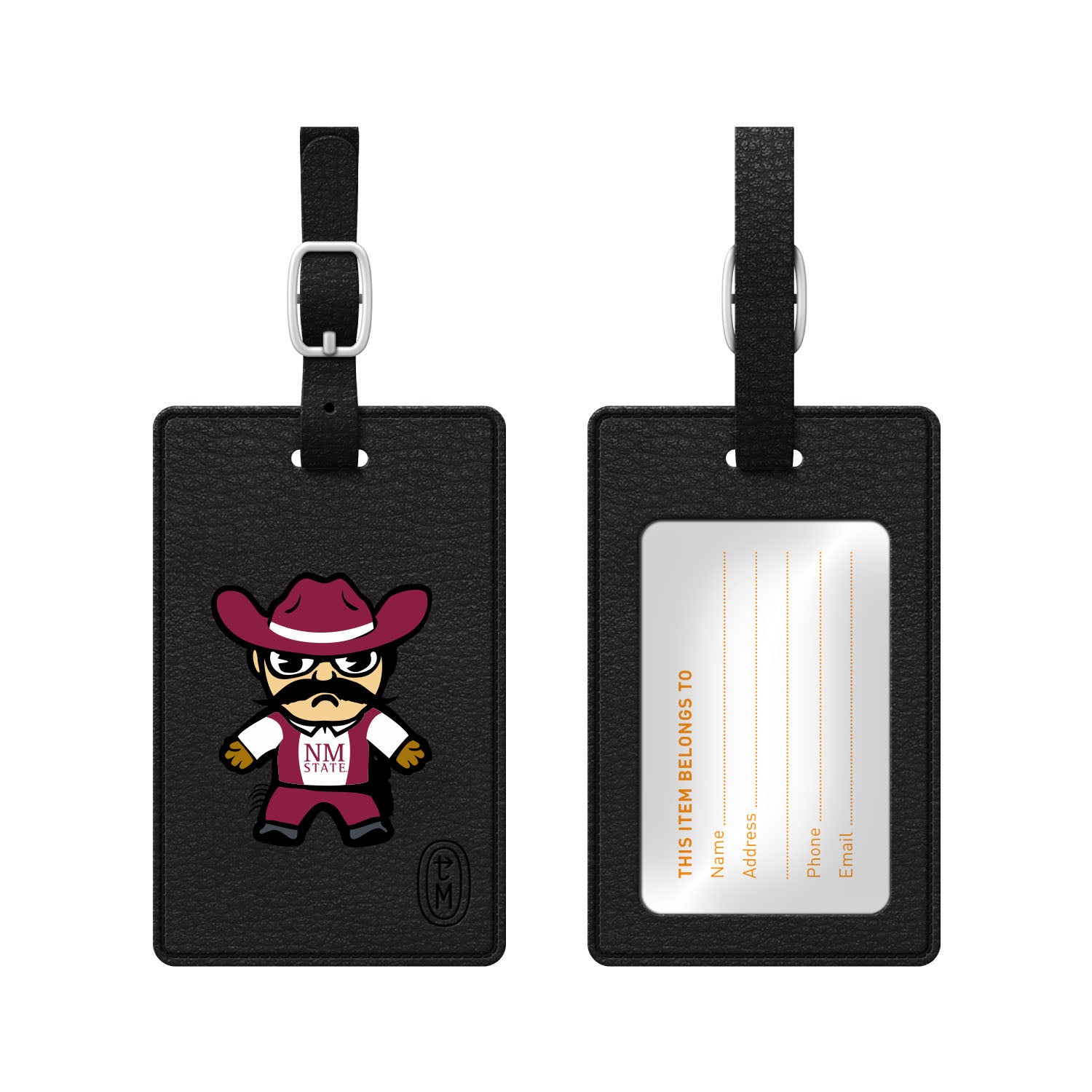 New Mexico State University Faux Leather Luggage Tag