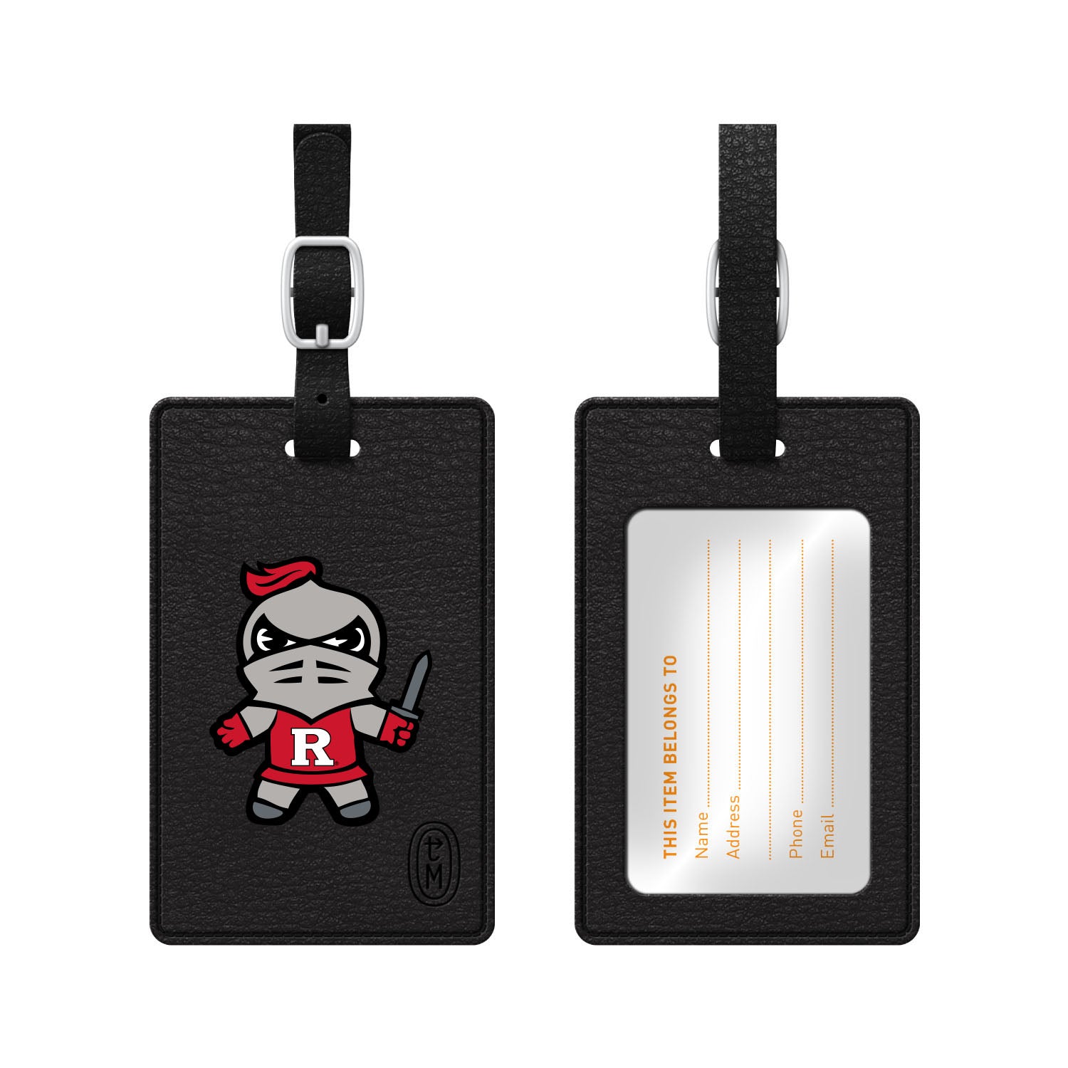 Luggage Tag, Faux Leather, Rutgers University