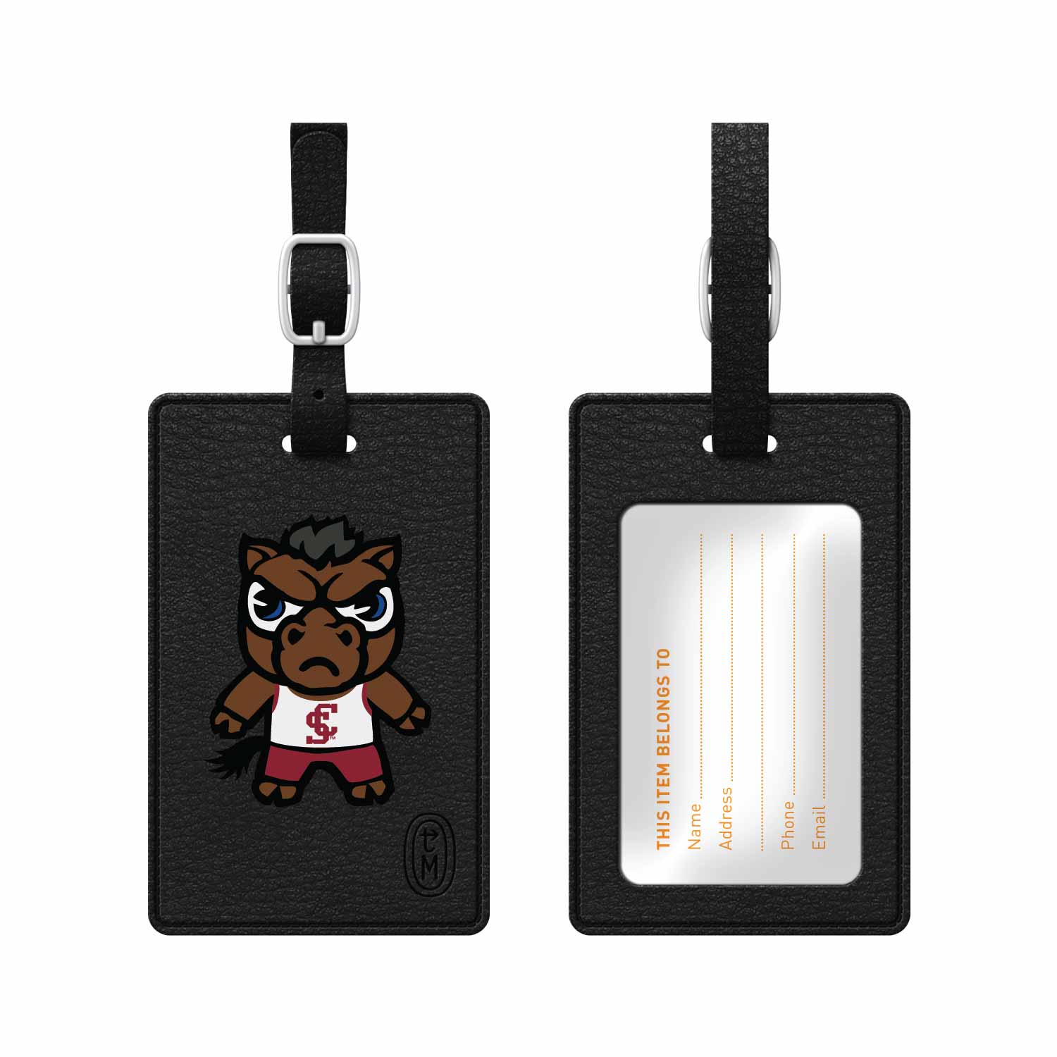 Luggage Tag, Faux Leather, Santa Clara University