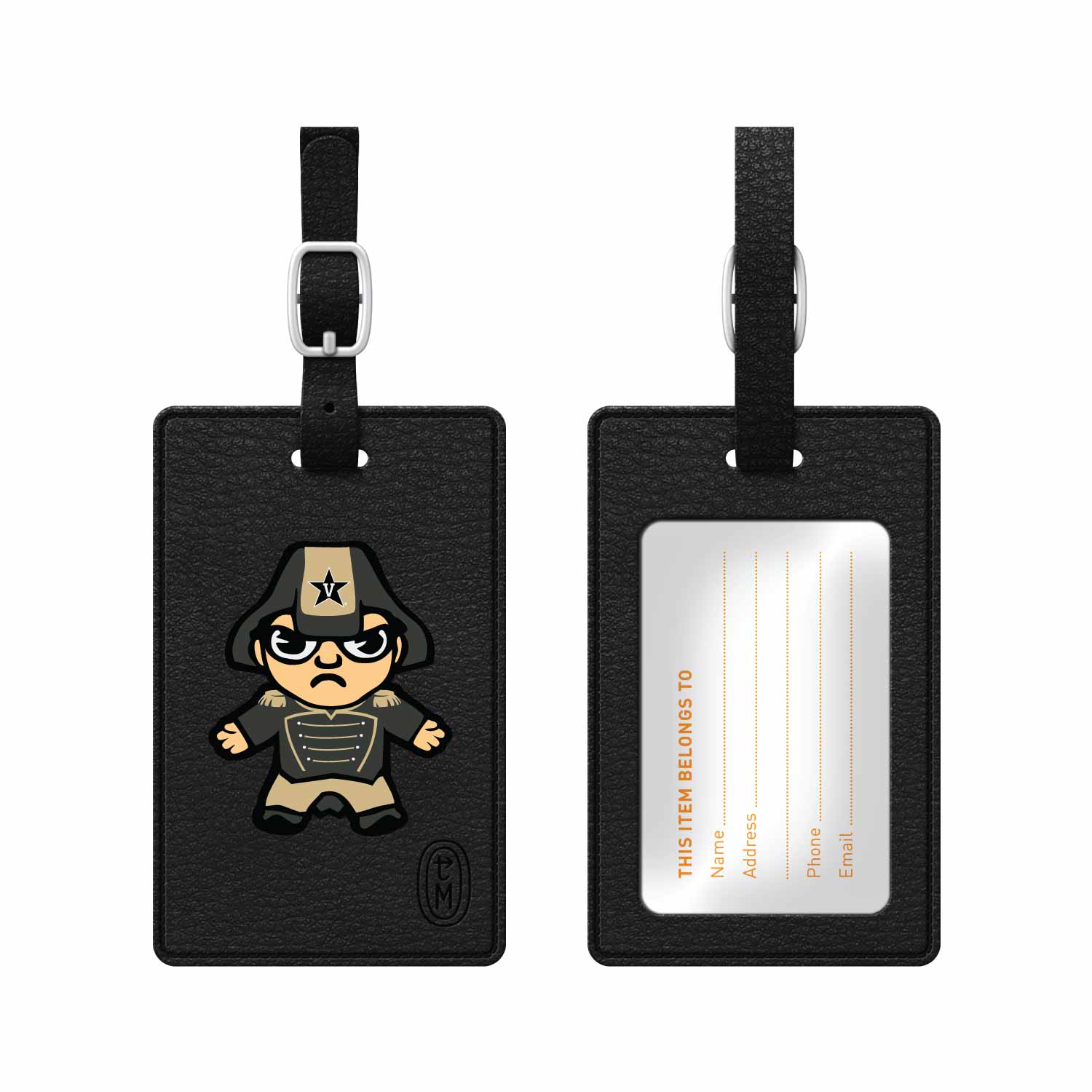 Luggage Tag, Faux Leather, Vanderbilt University