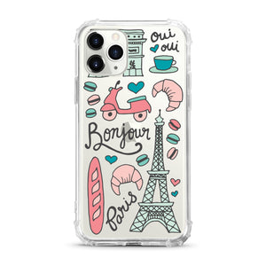 Phone Case, Tough Edge, Bonjour Paris