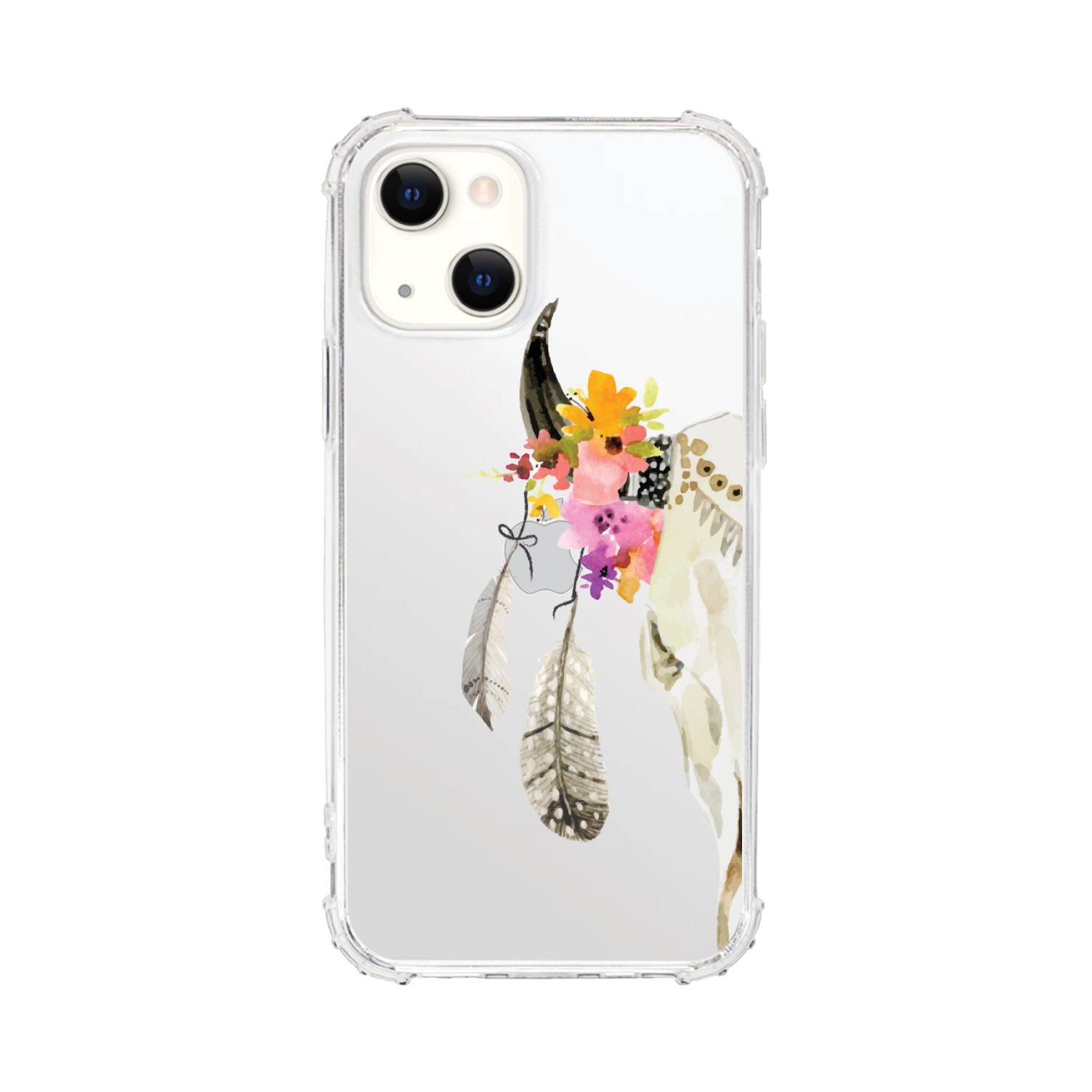 Phone Case, Feather & Skull