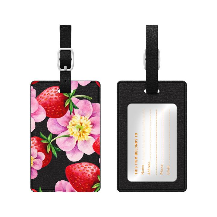 Strawberry Flowers Luggage Tag | OTM Essentials