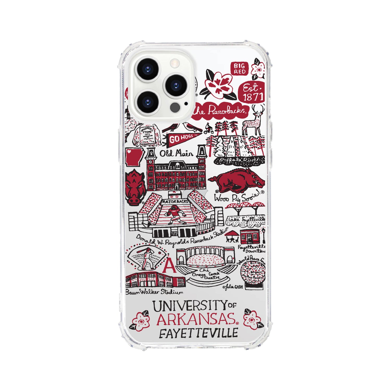 Phone Case, Tough Edge, University of Arkansas - Fayetteville