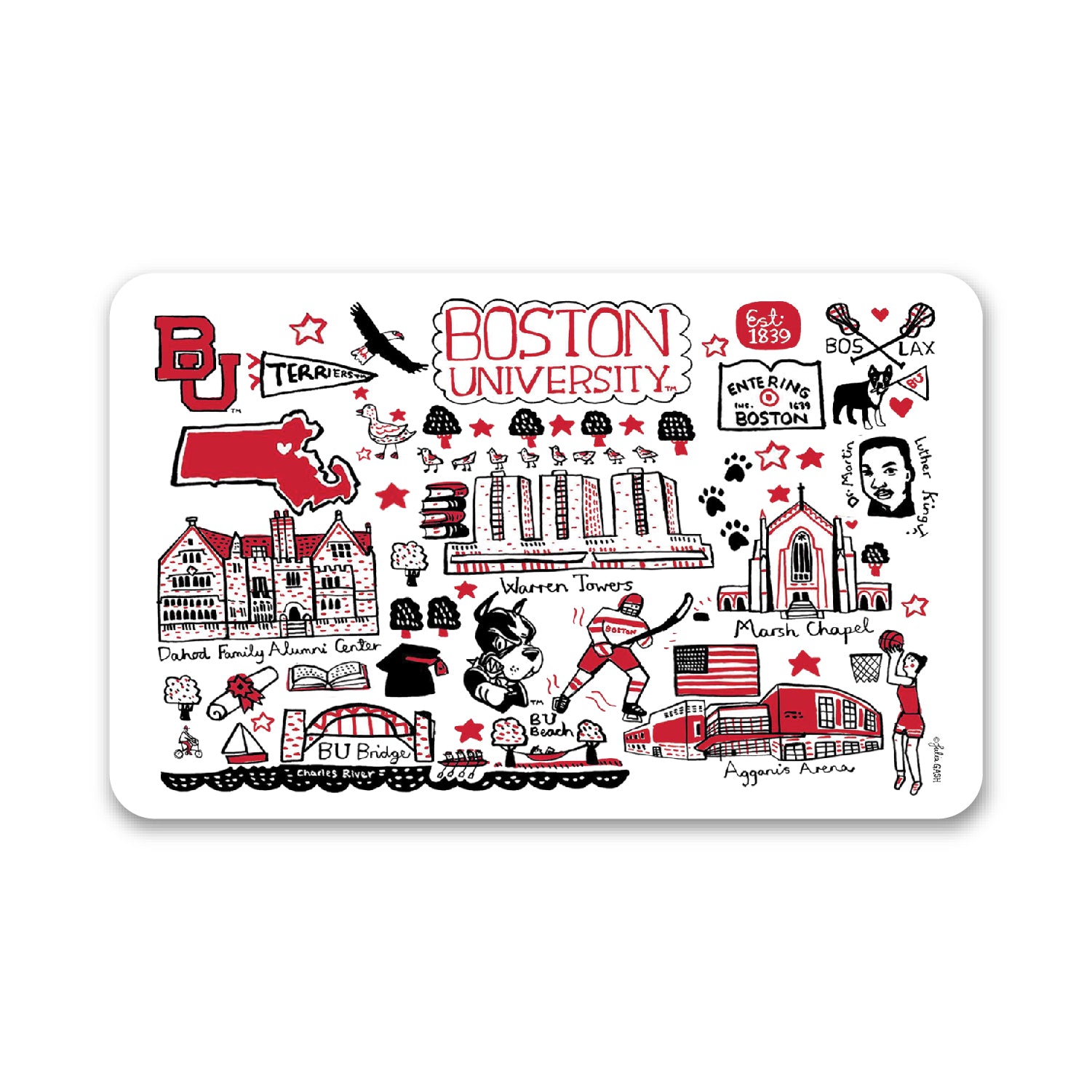 Boston University Fabric Mouse Pad | OTM Essentials