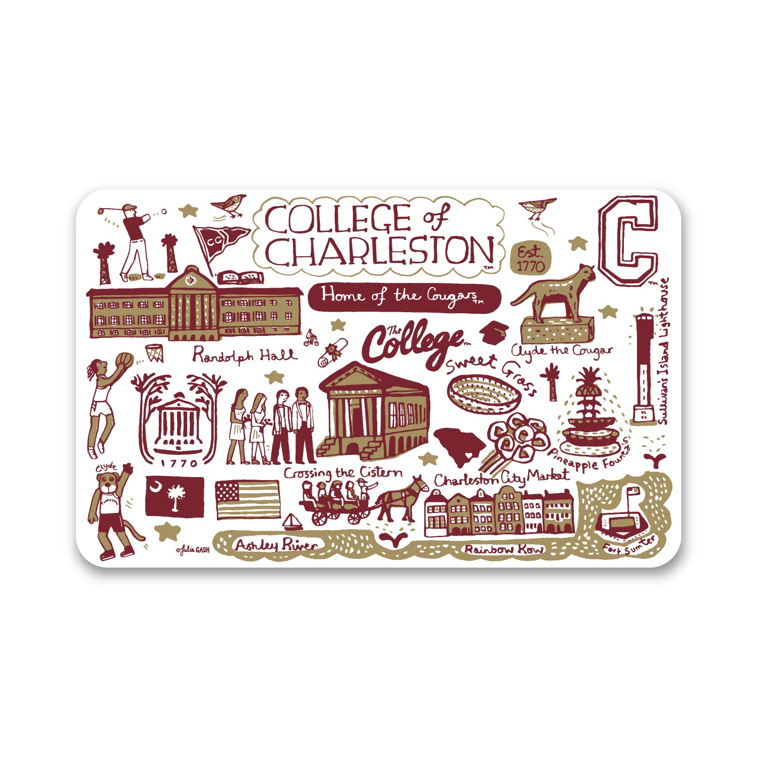 College of Charleston Fabric Mouse Pad | OTM Essentials