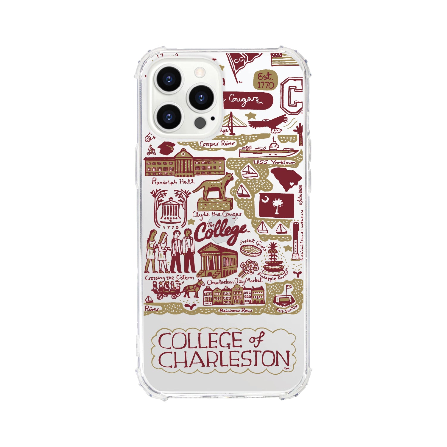 Phone Case, Tough Edge, College of Charleston