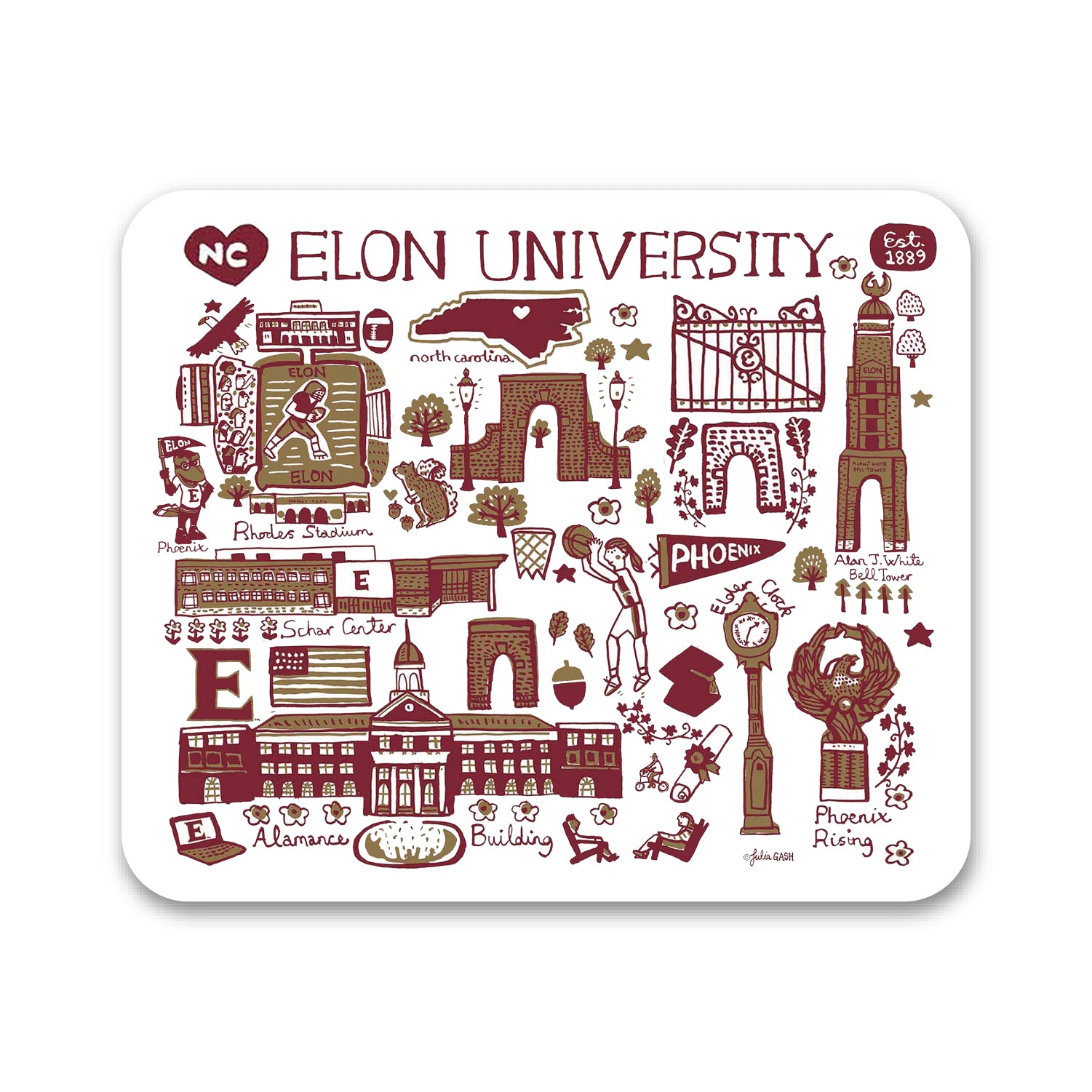 Elon University Fabric Mouse Pad | OTM Essentials