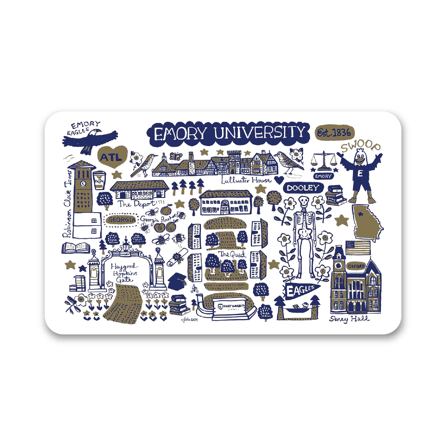 Mouse Pad, Fabric, Emory University