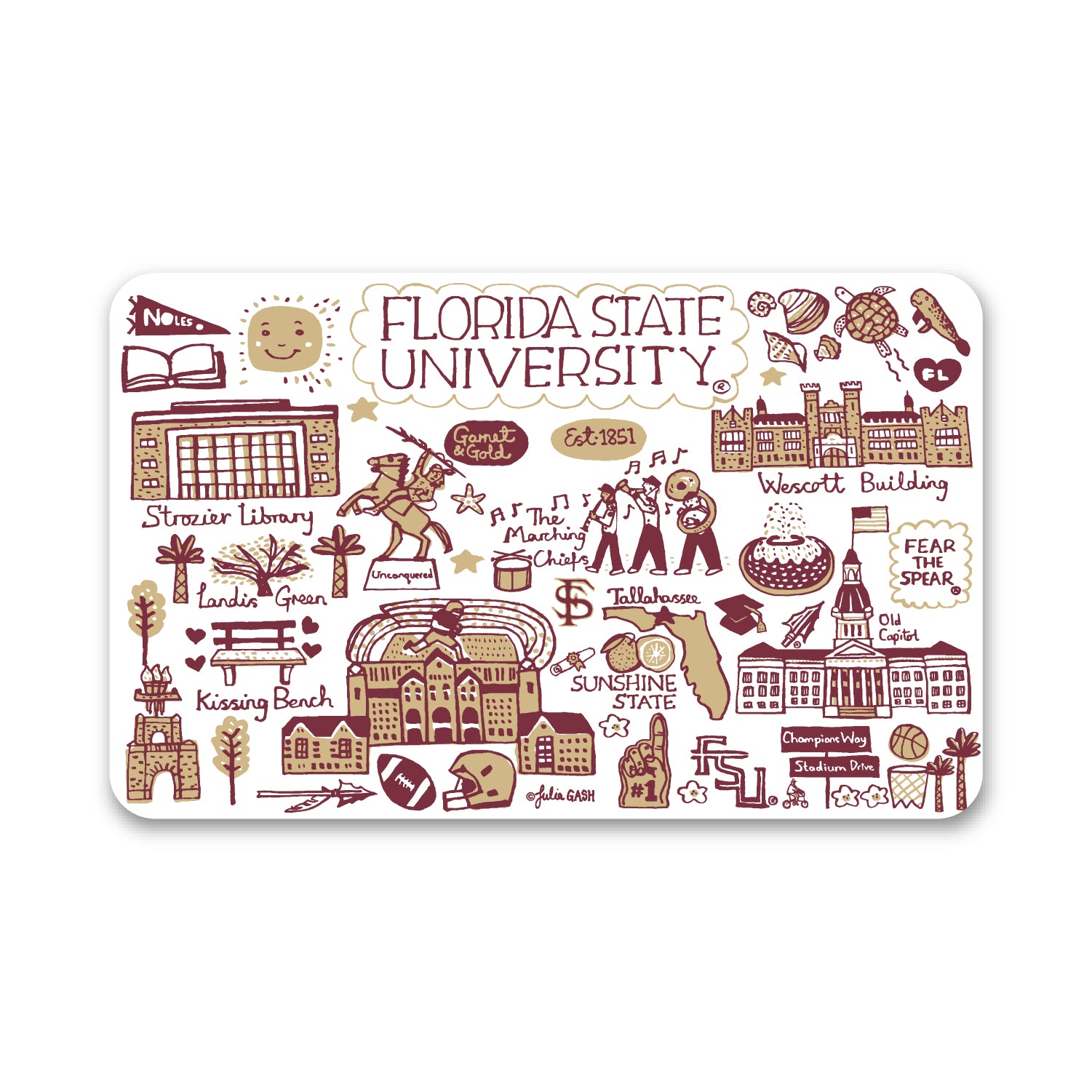 Mouse Pad, Fabric, Florida State University